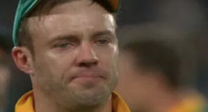 AB De Villiers Actually Cried